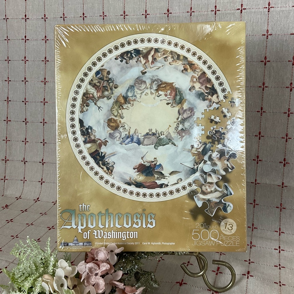 Apotheosis of Washington 500 pc Jigsaw Puzzle 20" Round US Capitol #9138 New